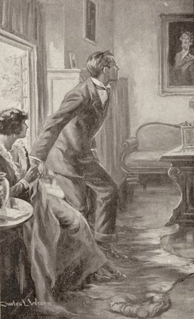 &ldquo;&ldquo;With an exclamation he rose, and walked across the room&rdquo;