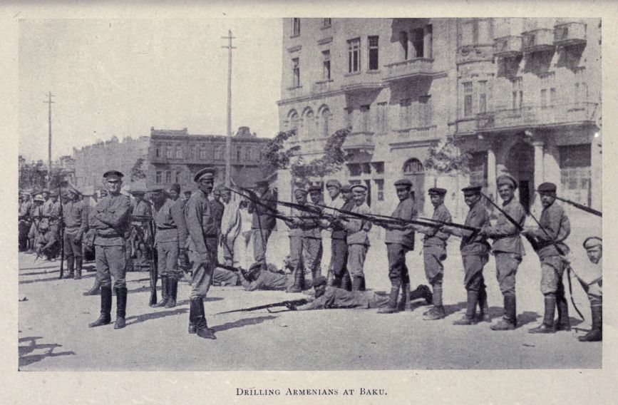 DRILLING ARMENIANS AT BAKU.