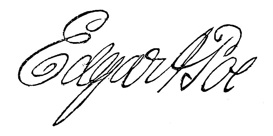 Signature of Edgar A. Poe