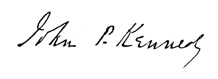 Signature of John P. Kennedy