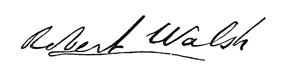 Signature of Robert Walsh