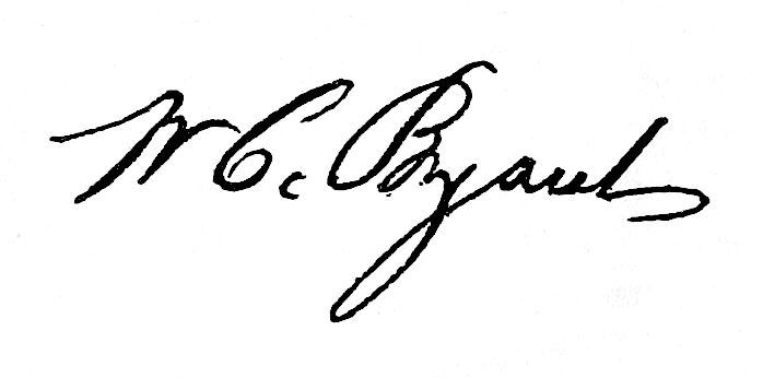 Signature of W C Bryant