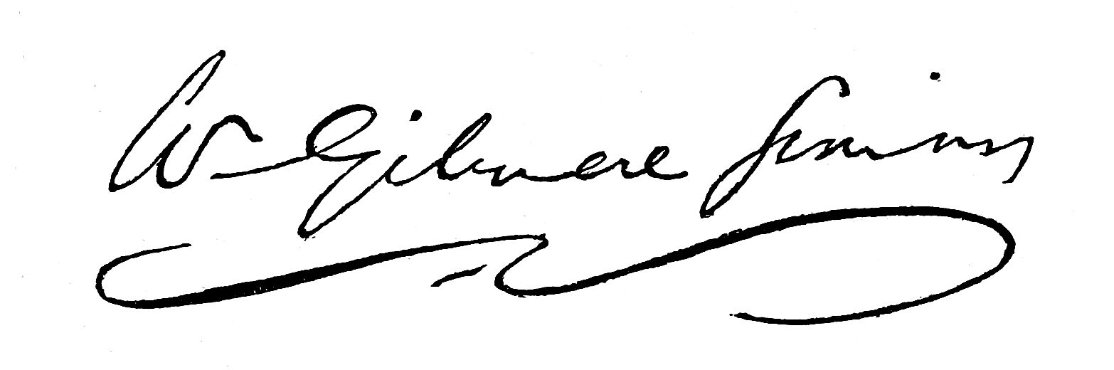 Signature of W. Gilmore Simms