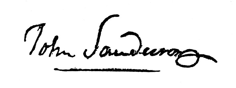 Signature of John Sanderson