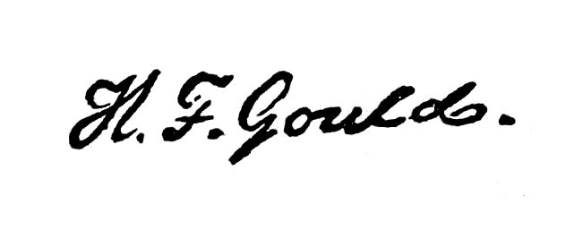 Signature of H. F. Gould.