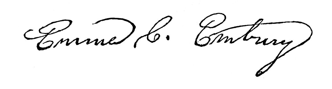 Signature of Emma C. Embury