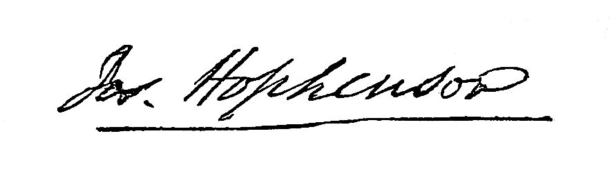 Signature of Jos. Hopkinson