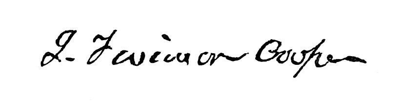 Signature of J. Fenimore Cooper
