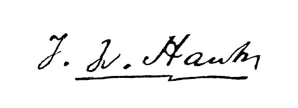 Signature of J. L. Hawks