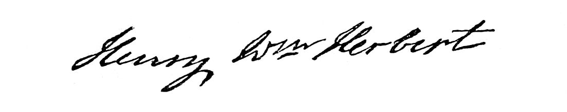 Signature of Henry Wm Herbert