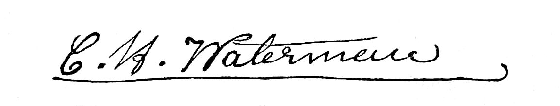 Signature of C. H. Waterman