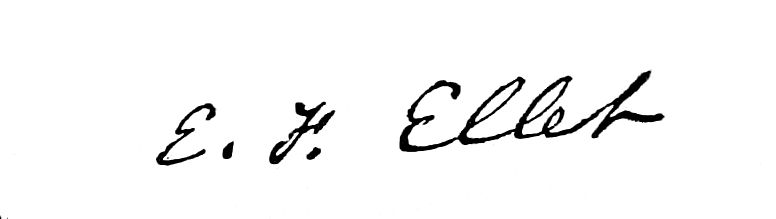 Signature of E. F. Ellet