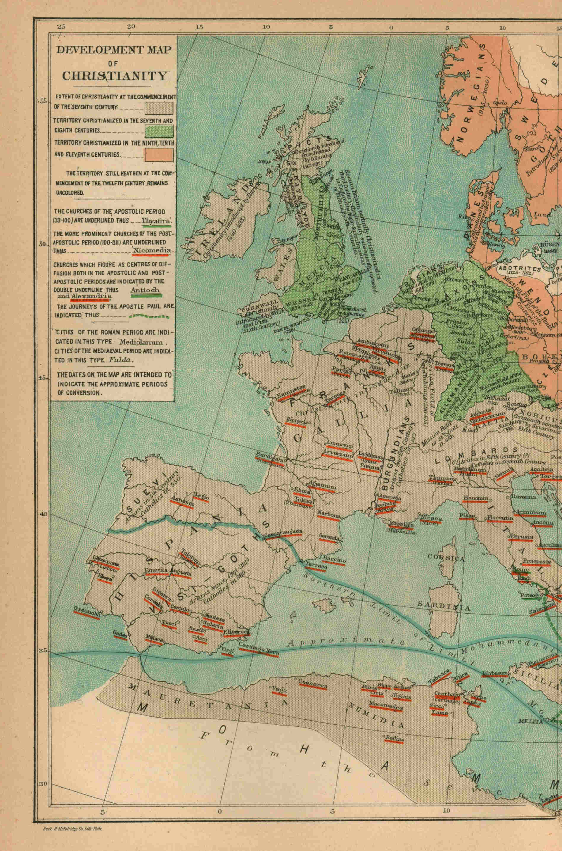 DEVELOPMENT MAP OF CHRISTIANITY