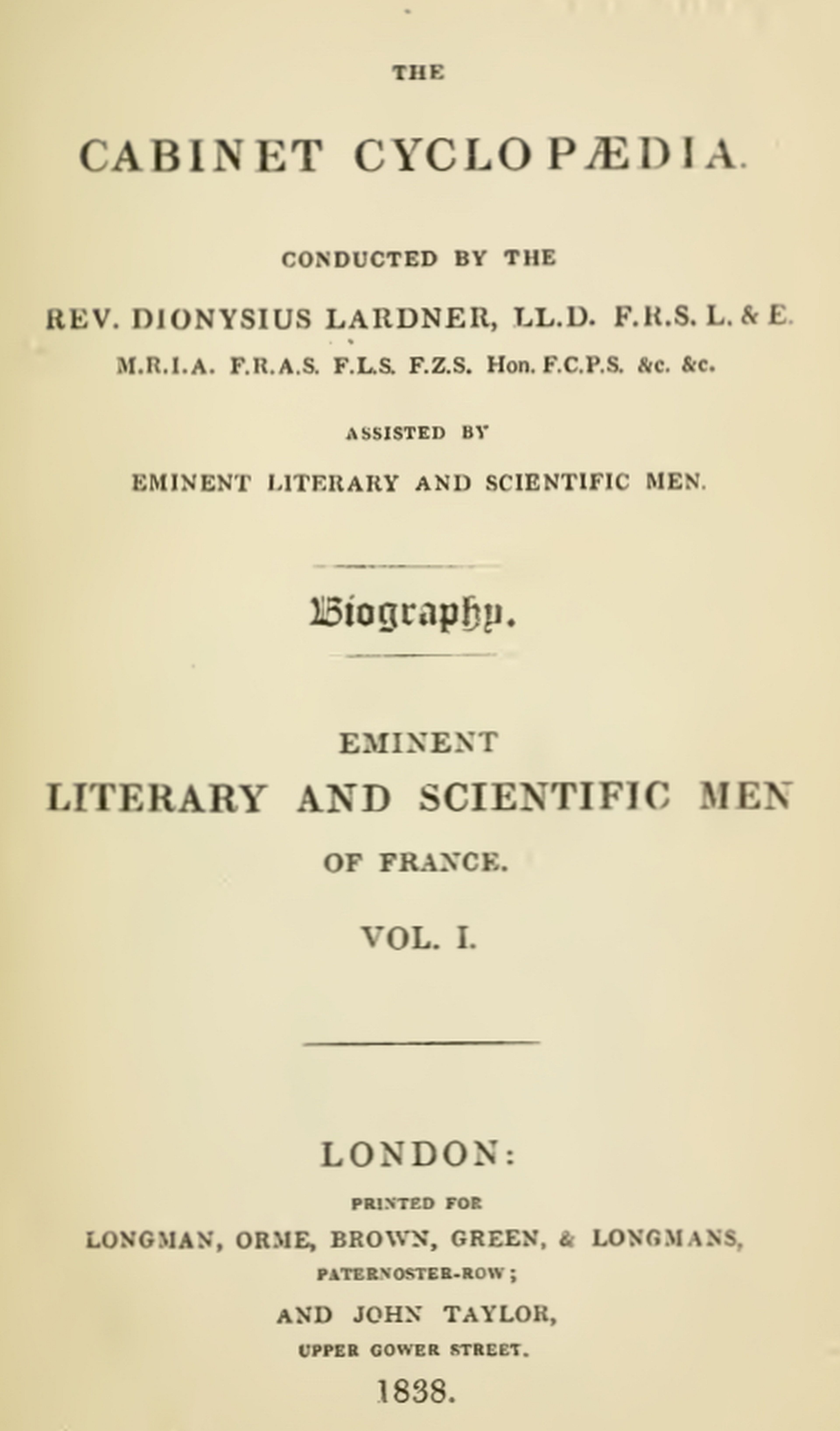 The Project Gutenberg eBook of Lives of the most eminent literary and  scientific men of France, Vol. 1 (of 2), by Mary Shelley.