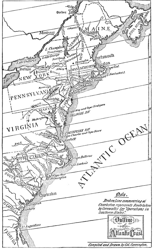 Outline of Atlantic Coast
