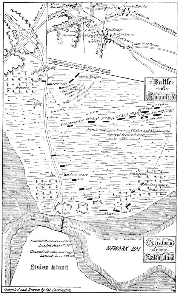 Battle of Springfield Operations from Staten Island