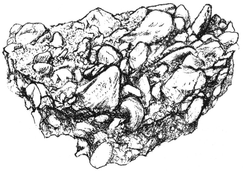 igneous rock clipart black and white