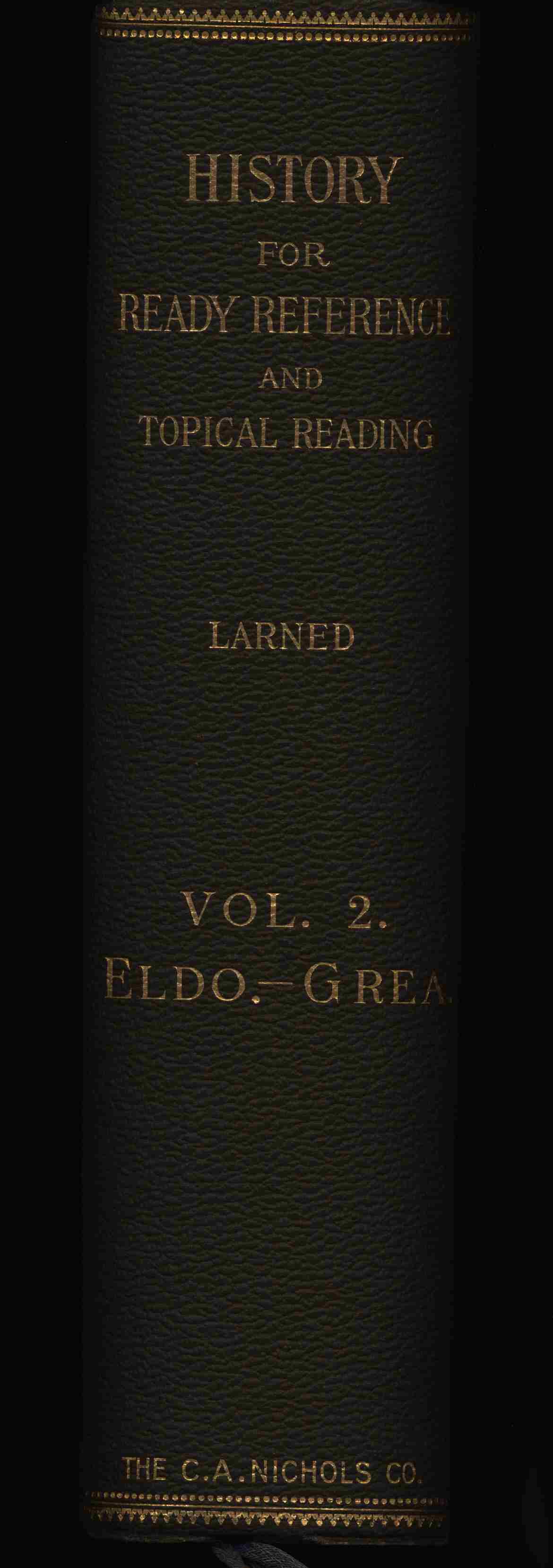 History for Ready Reference by J. N. Larned, Volume 1 of 6