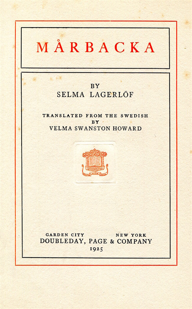 Mårbacka, by Selma Lagerlöf—A Project Gutenberg eBook