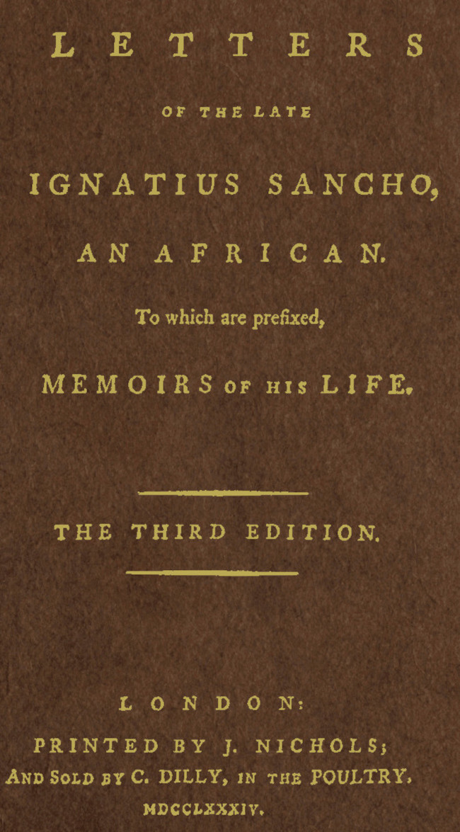 Letters of the late Ignatius Sancho, an African, by Ignatius