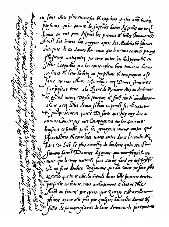 SAMPLE OF BRANTÔME’S HANDWRITING