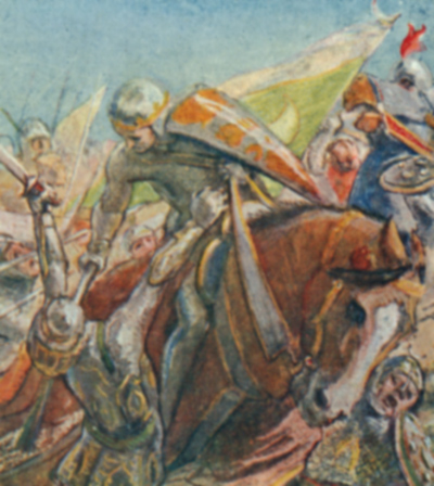 Wherever the battle was hottest, Richard seemed to spring
from the ground