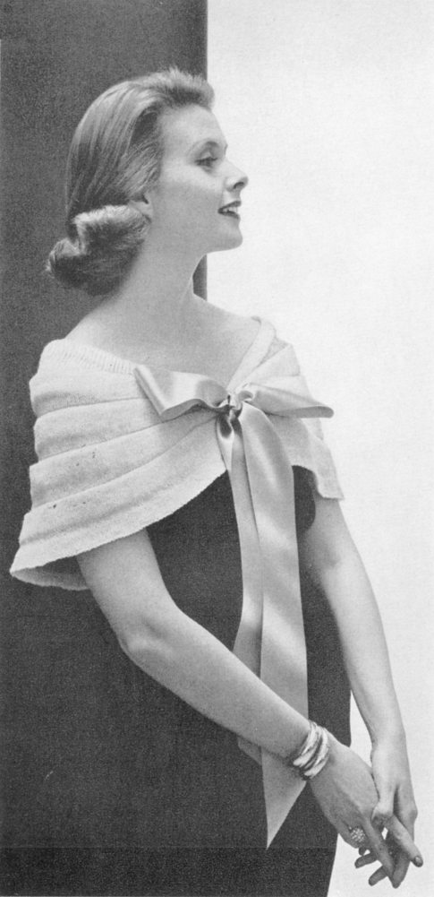 Woman wearing Minuet stole