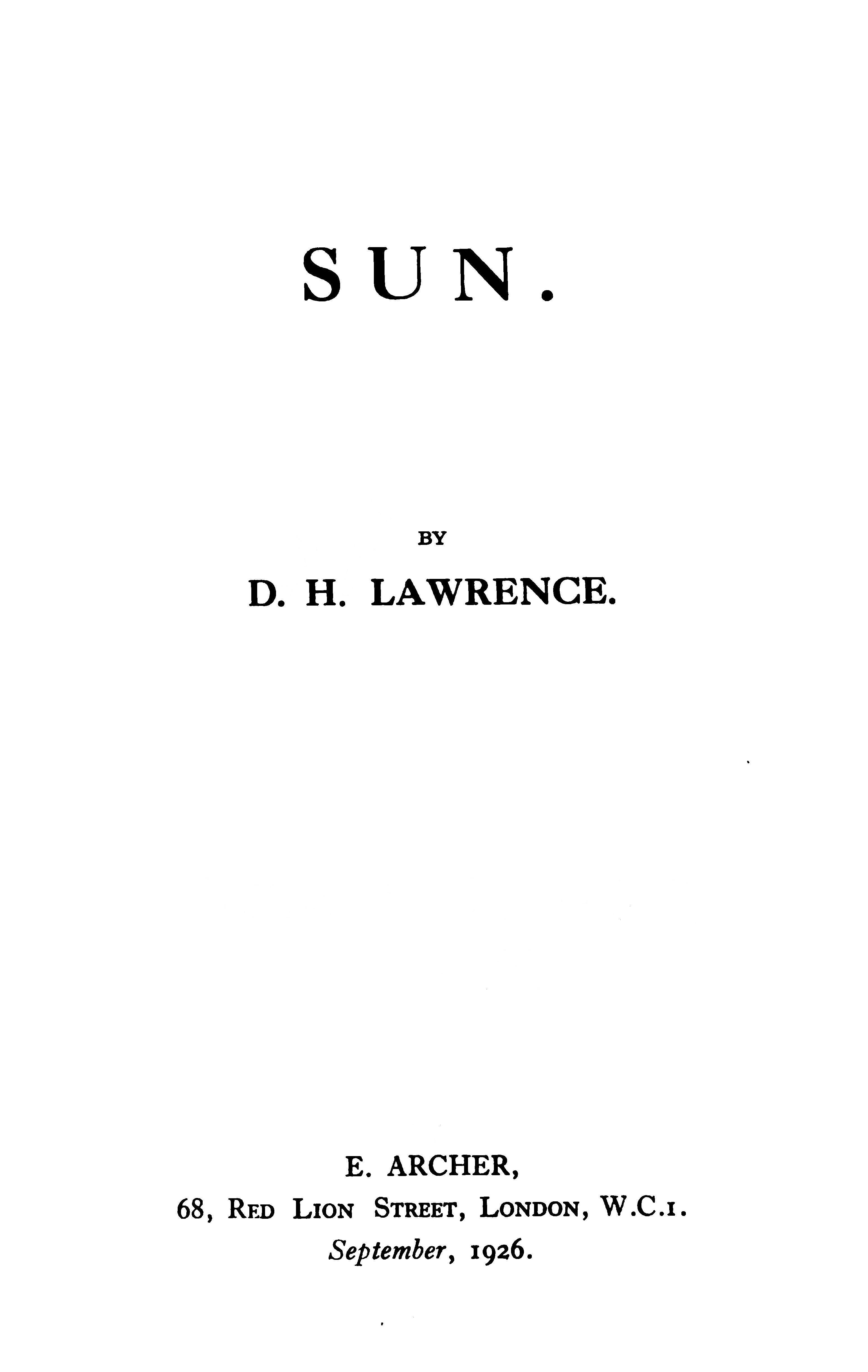 The Shadow in the Rose Garden by D.H. Lawrence