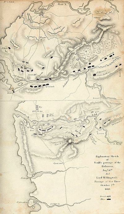 Map of crossing of Bidassoa