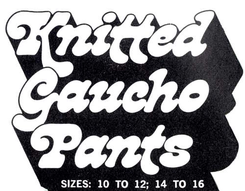 Knitted Gaucho Pants