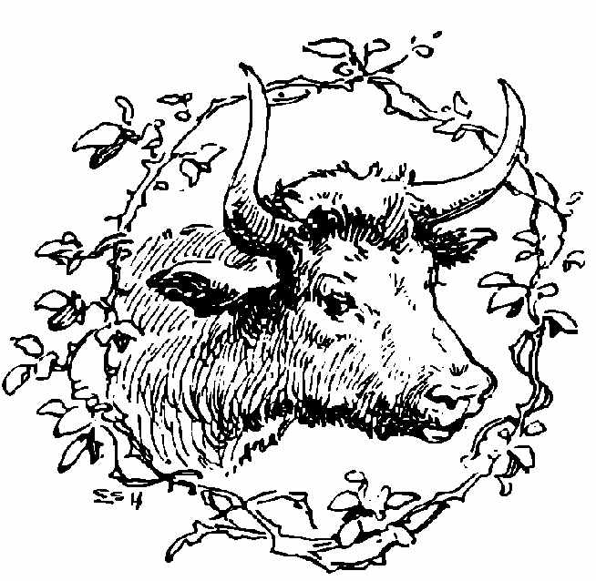 Cow in wreath