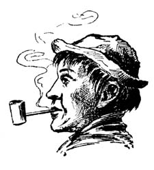 Man smoking a pipe