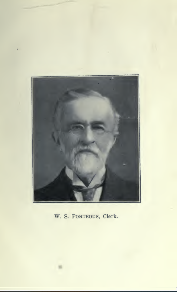 W. S. Porteous, Clerk.
