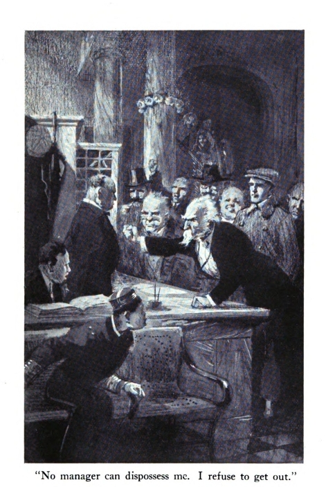 "No manager can dispossess me. I refuse to get out"