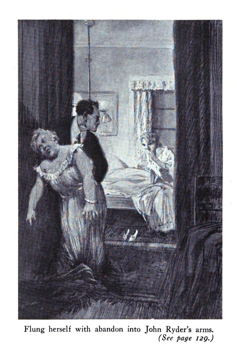 Flung herself with abandon into John Ryder's arms