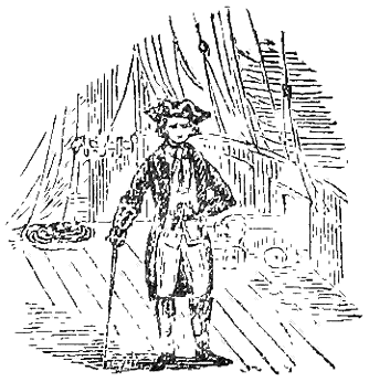 Man standing on deck of ship.