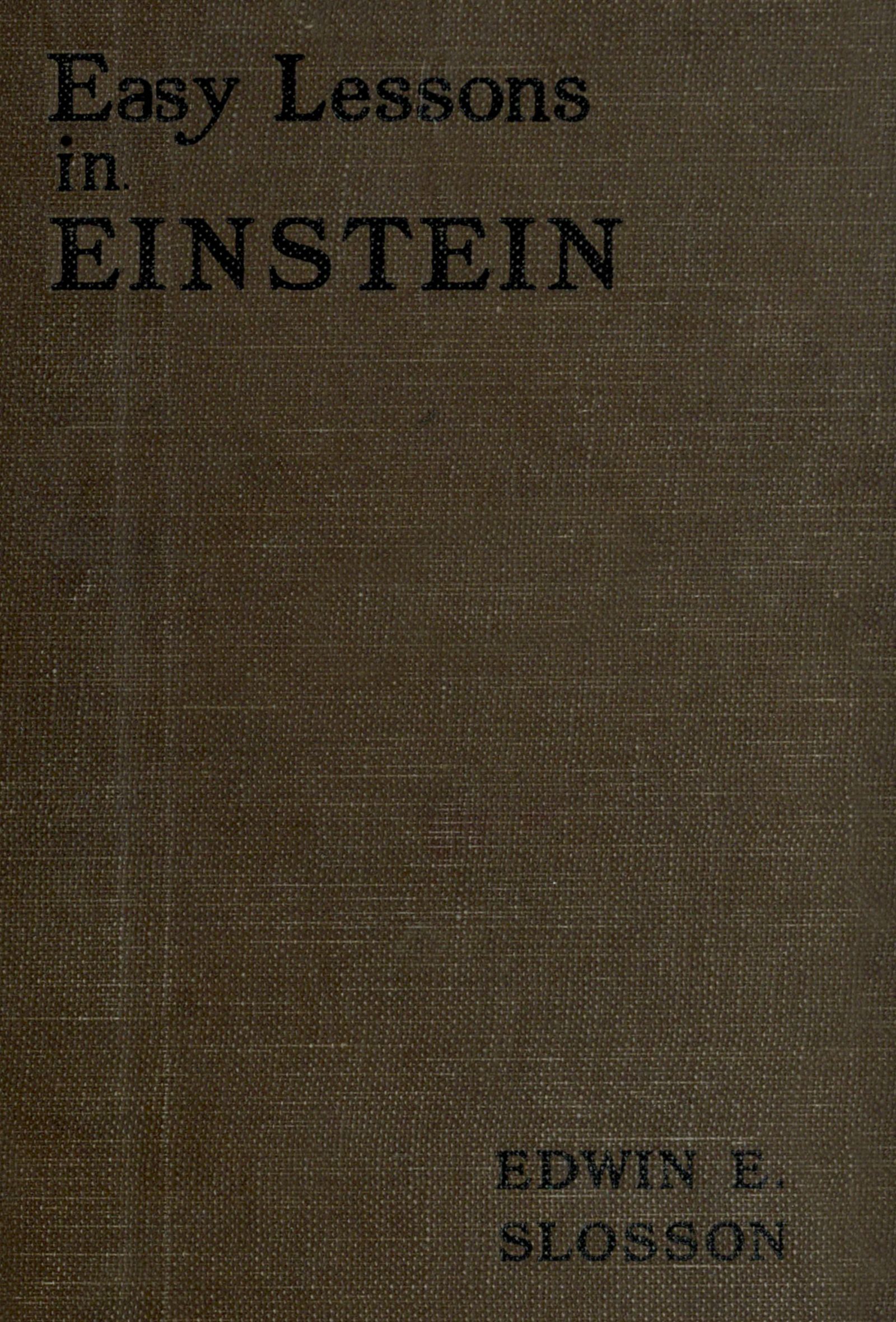 This book is one of the first popularizations of Einstein′s theory of relativity.