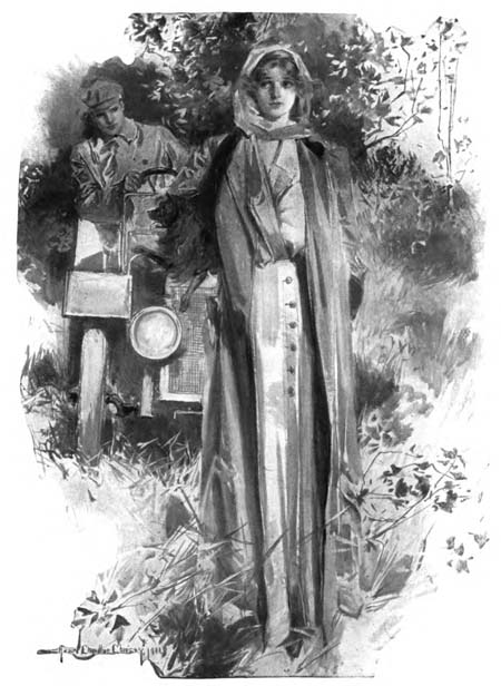 Mr. Lewis following Anne in his car