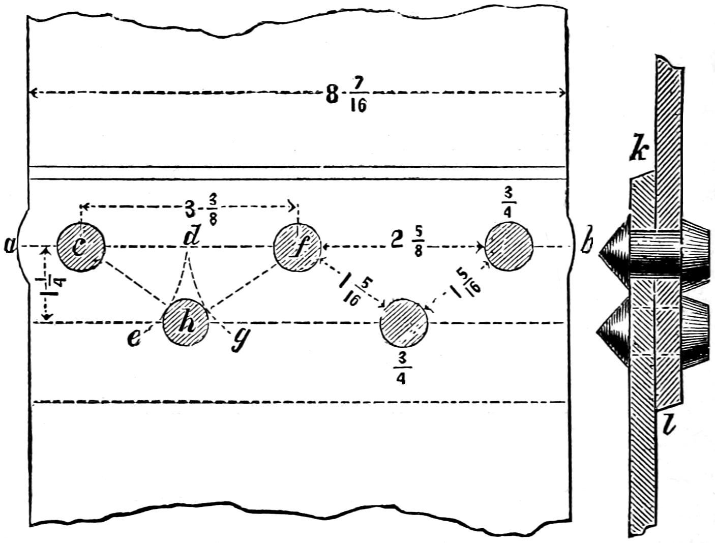Boiler plate with rivets