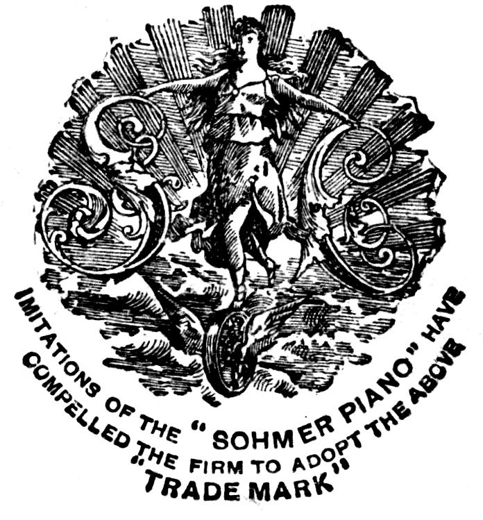 Imitations of the “SOHMER PIANO” have 
compelled the firm to adopt the above
“TRADE MARK”