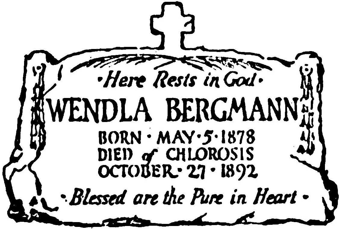 Wendla Bergmann's grave marker