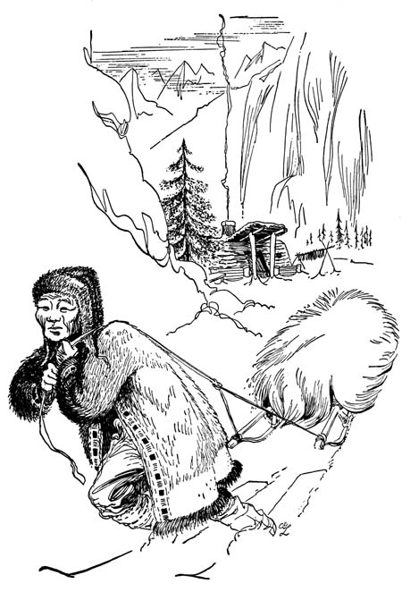 He built a light sleigh which he loaded with hay