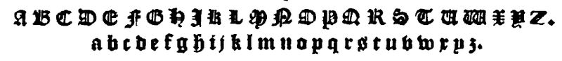 Blackletter Alphabet