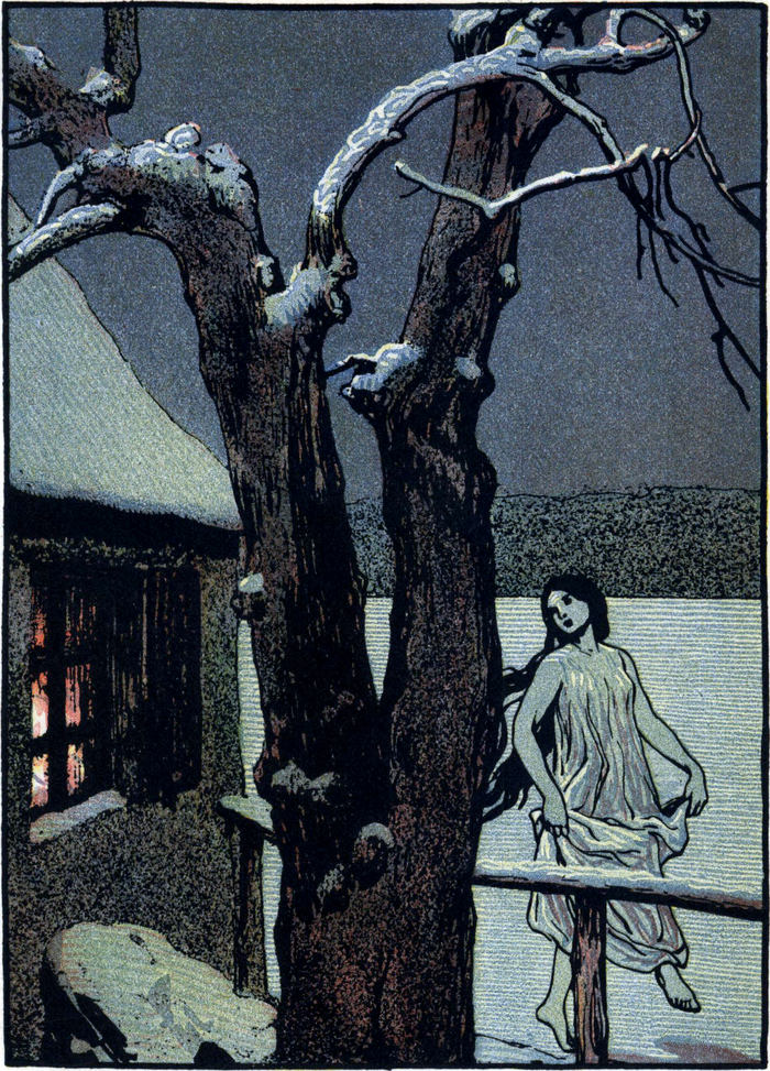 Die Nixe Binsefuß tanzt
  nachts ums Haus