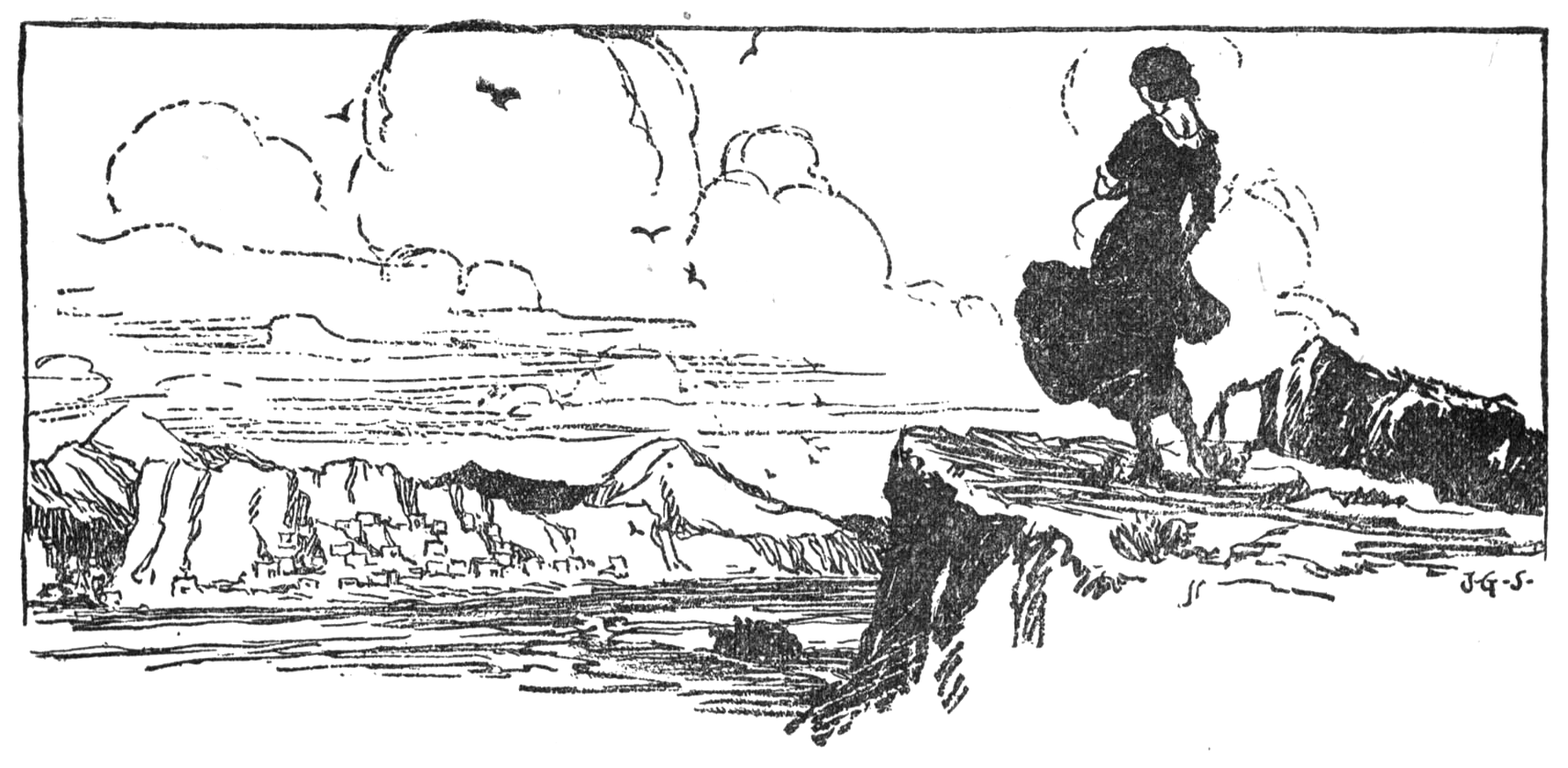 girl looking out over the desert