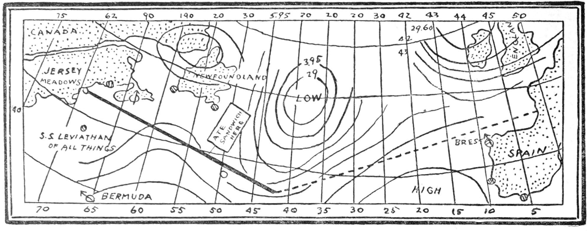 Sketch of a weather map.