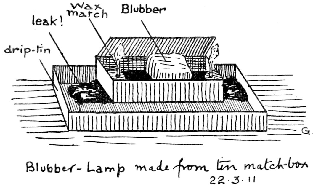 Blubber-Lamp made from tin matchbox 22·3·11