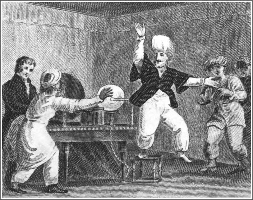 The Bashaw receives an electric shock