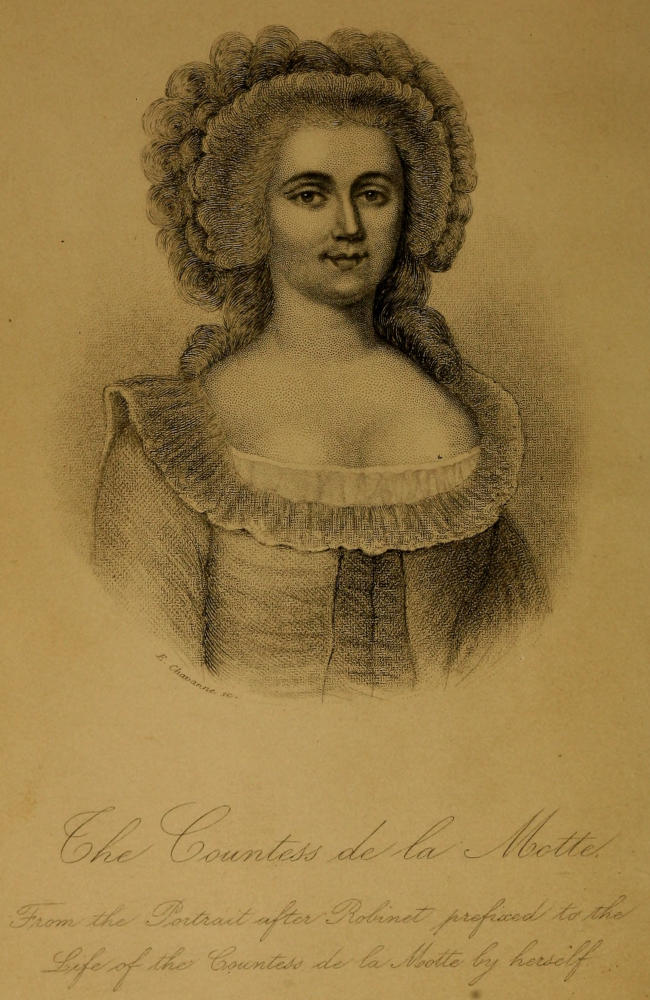 The Countess de la Motte.
  From the Portrait after Robinet prefixed to the Life of the Countess de
  la Motte by herself. E. Chavanne sc.