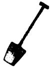 A drawing of a shovel
or spade.